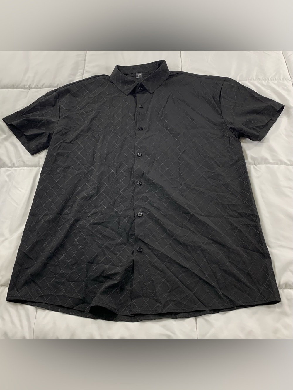 Preloved MANFINITY button up short sleeve shirt, size XL